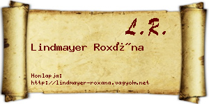 Lindmayer Roxána névjegykártya
