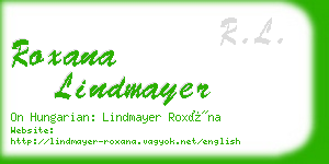 roxana lindmayer business card